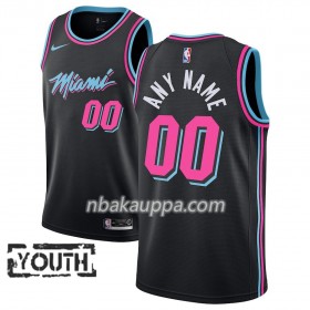 Miami Heat Custom 2018-19 Nike City Edition Musta Pelipaidat Swingman - Lasten